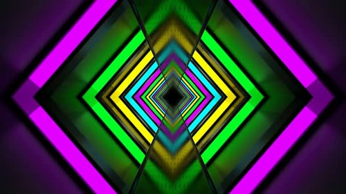 Neon Colored Loop Tunnel
