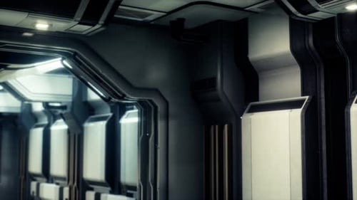 Sci-Fi Tunnel oder Raumschiff-Korridor