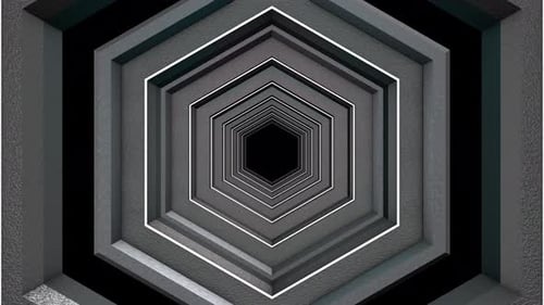 3D Hexagon Tunnel 01
