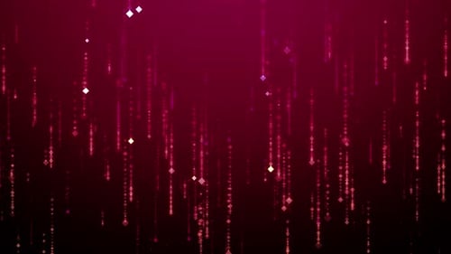 Abstract Backdrop Fiery Particles Raindrops with Glowing Trails Falling Down