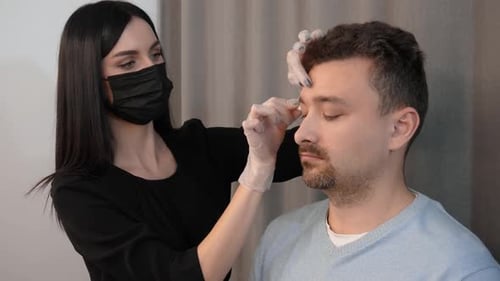 Plucking Male Eyebrows
