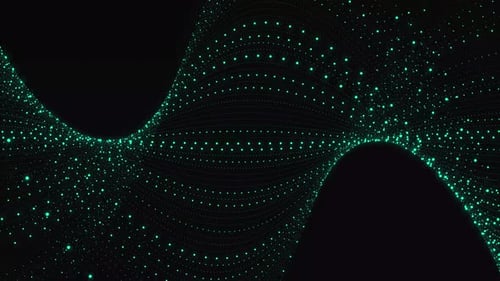 Abstract Digital Wave Grid Particles Background Loop