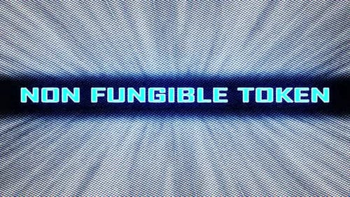 Non Fungible Token Neon Text Reveal