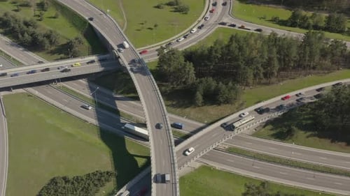 City Traffic during Rush Hour on the Highway Conjunction