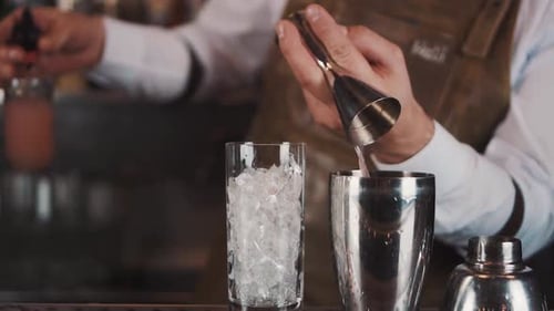 Bartender Preparing a Cocktail
