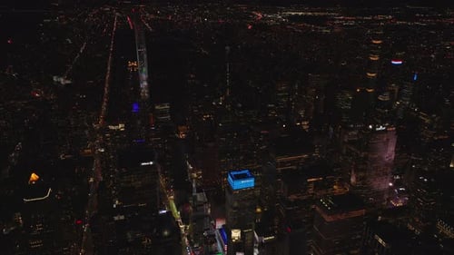 Aerial View of Night Cityscape