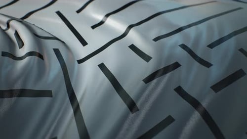 Dynamic Abstract Fluid Fabric Background with Geometric Pattern Loop