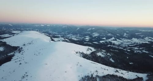 From Great Heigh Fairytale Mountain Landscape Snow Covered Alpine Sharp Peaks