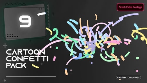 Dynamic Cartoon Confetti Animated Overlays Pack