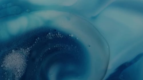 Abstract Light Blue Liquid Macro Shot