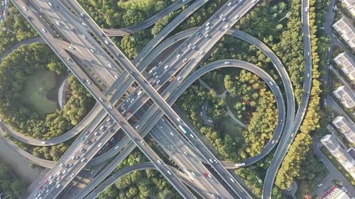 Busy traffic road in city
