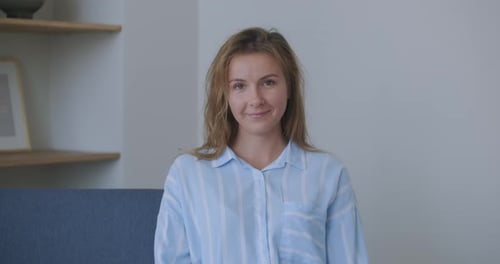 Smiling Woman Portrait Indoors