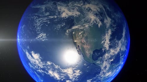 Realistic Earth Zoom Out Clouds United States Of America California Los Angeles