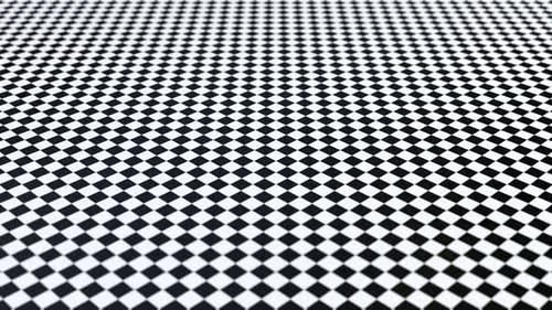 Shifting Cross Each Other Checkered Tile Pattern Long Cubes