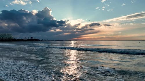 Sun behind the clouds Turkey Alanya 4 K