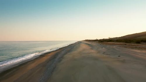 Beach with Calm Sea in Summer in Calabria