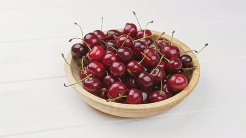 A Bowl of Fresh Washed Cherries
