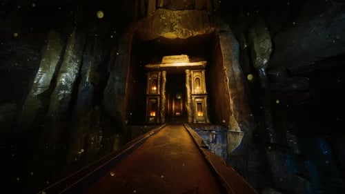 Old Stone Bridge in Underground World