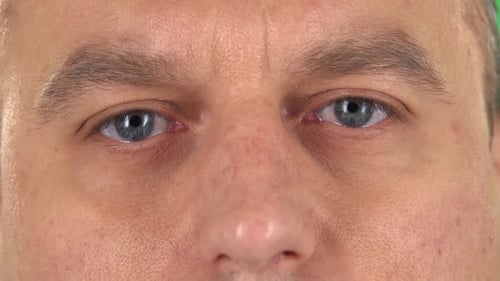 Man Eyes Close Up, Macro Portrait
