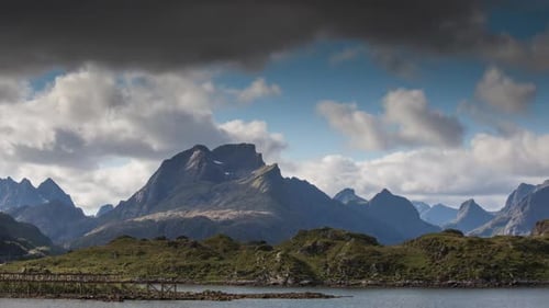 See, Wasser, Norwegen, Natur, Zeitraffer, Lofoten