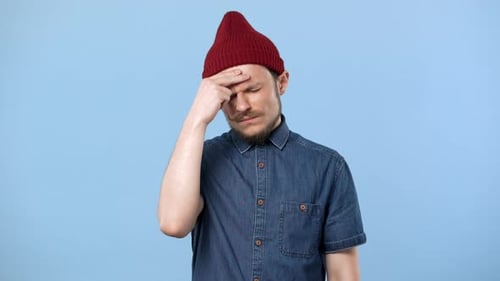 Young Adult Experiencing Headache and Stress