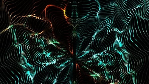 Dynamic Abstract Wavy Line Particle Motion Background