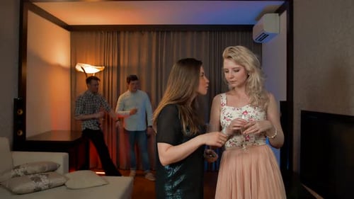 Happy Female Friends Tattle About Their Friends