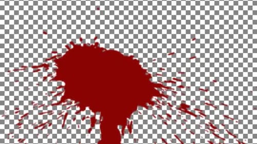 Red Liquid Splatter Reveal Transition Effect