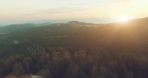 Mountain Landscape at Sunset