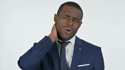 Adult Man Experiencing Neck and Shoulder Pain