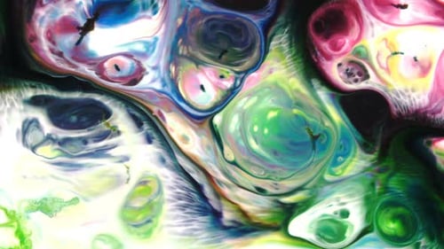 Abstract Swirling Colors in Fluid Motion