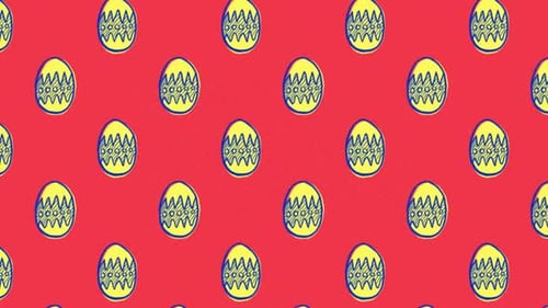 Cute Easter Egg Pattern animation 4k