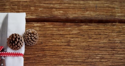 Various cutlery on wooden table 4k