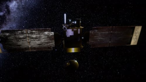 Topógrafo global orbitando el planeta Marte