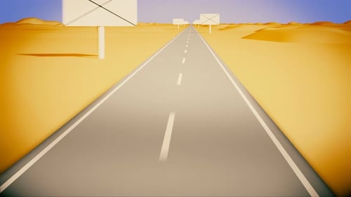 Driving Down No Ads Road, Advertising Boycott Concept Animation