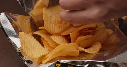 Close up Pack of Potato Chip