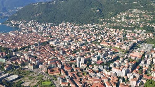 Como City Lake Aerial View