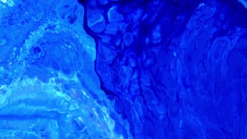 Abstract Blue Paint Swirls and Textures