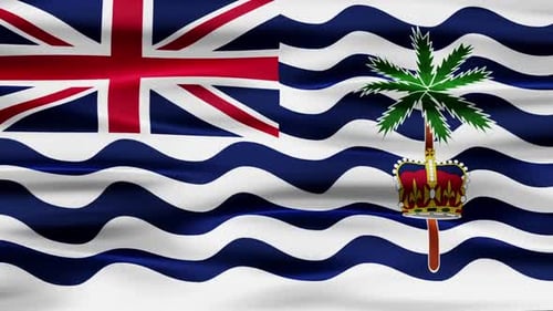 Waving Flag of British Indian Ocean Territory Seamless Loop