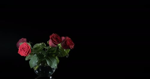 Glasvase für Rosen