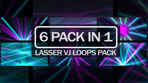 Dynamic Neon Laser Beam VJ Loops Pack