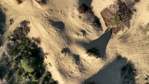 Texture of dust aerial view 4 K Turkey Side