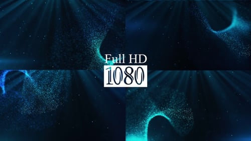 Abstract Blue Particles Looping Background for Logo Intro