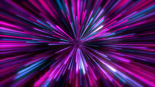 neon rays moving to the center, bright pink nightlife animations background 4k render