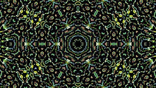 Dynamic Abstract Kaleidoscope Light Pattern Background