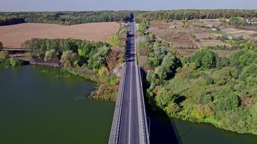 Road Through Countryside Aerial View