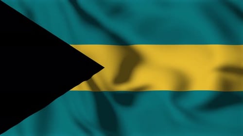 Bahamas Flag Waving Seamless Loop