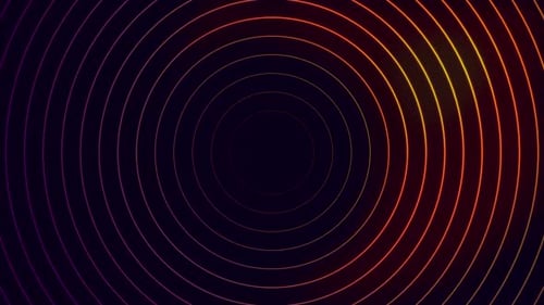Abstract Expanding Concentric Circles Loop with Gradient Colors