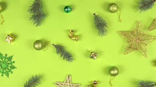 Christmas abstract pattern 360 degree rotation.
