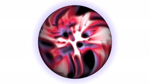 Dynamic Abstract Swirling Red Orb Animation